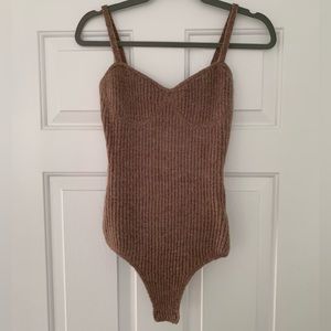 Zara knit bustier bodysuit
